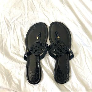 Tory Burch Patent Miller Sandal in Black size 8.5